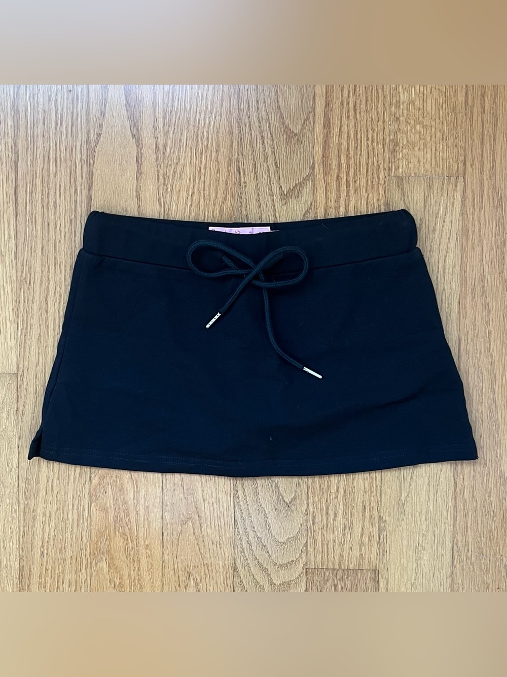 h4c black micro mini skort with drawstring. XS